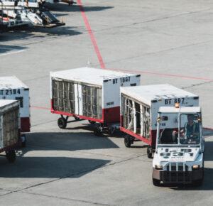 Aerol aluminum casters moving aircraft cargo safely