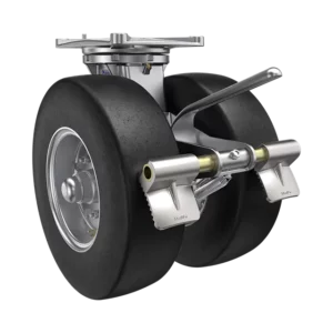 dual pneumatic caster wheels