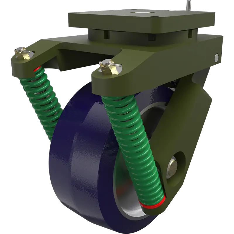 Heavy Duty Steel Fabricated Shock Absorbing Casters